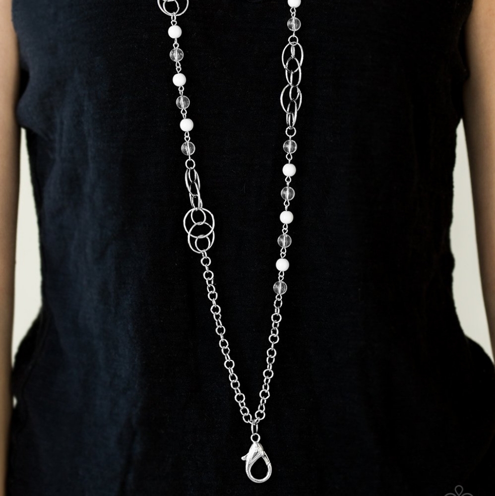 Paparazzi Dreamy Discovery White Lanyard Set
